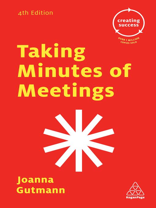 Title details for Taking Minutes of Meetings by Joanna Gutmann - Available